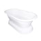 Aqua Eden Pedestal Bathtubs, 66 L, 30.13 W, White, Cast Iron VCT7D663025 - alternate 1